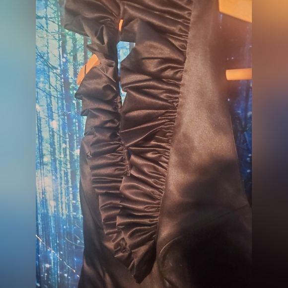 Gorgeous vintage crinkle halter satin dress with boning no size - Picture 2 of 6